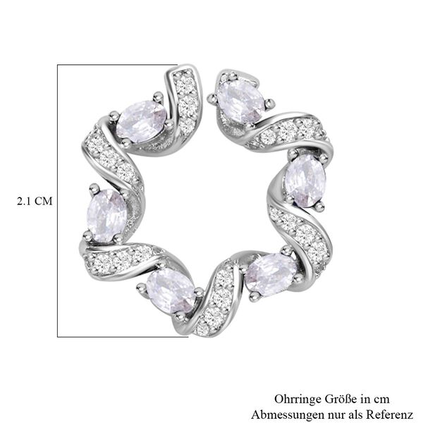 Weiße Zirkonia-Ohrringe image number 5