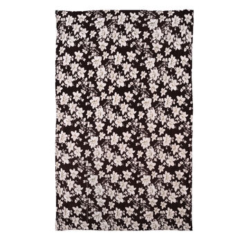 LIVMORE Flanell Decke, 150 x 220 cm, Bordeaux Wei&szlig;