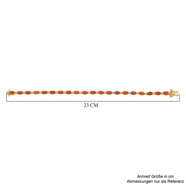 LUXURIANT DIAMOND- AAA Blaze Feueropal und Labor Diamant Armband image number 5