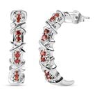 Granat Zirkonia Ohrringe 925 Silber
