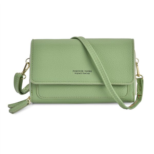 Crossbody-Tasche mit RFID-Schutz, Gr&uuml;n