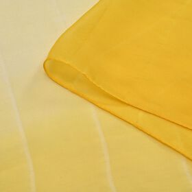 LA MAREY - Schal aus 100% reiner Maulbeerseide, Weiß-Gelb