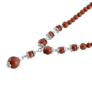 Gold Sandstein Halskette, 45 cm - 37 ct.