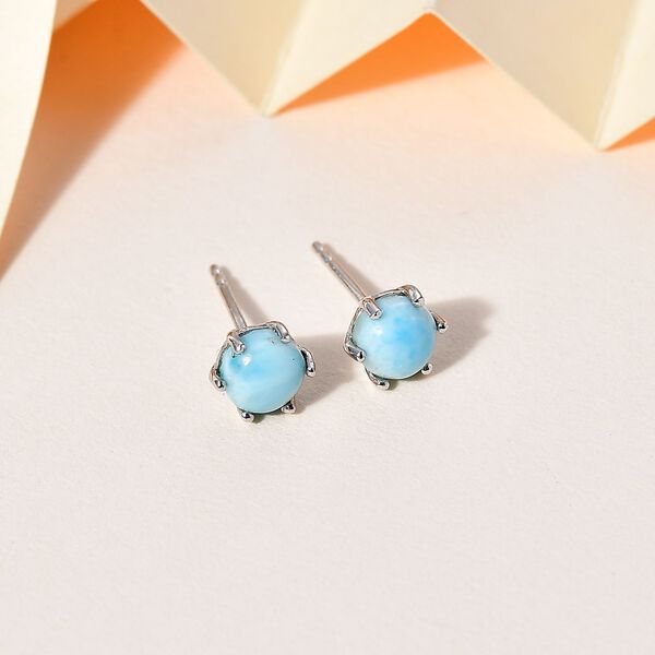 Larimar Ohrringe, ca. 2,20 ct. image number 2