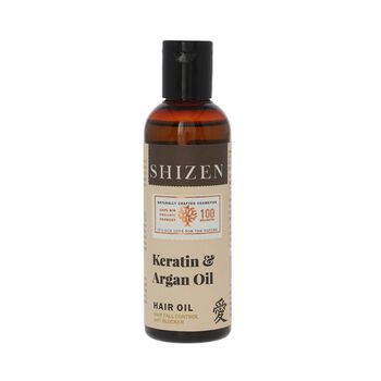 SHIZEN - Keratin und Argan&ouml;l Haar&ouml;l f&uuml;r gesundes und gl&auml;nzendes Haar (100ml), 100% Bio