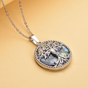 Abalone Muschel Schmuckset Reiner Edelstahl und Legierung ca. 2.00 ct