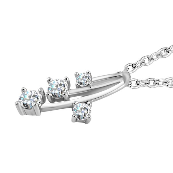 Moissanit Anh&auml;nger mit 50cm Kette - 0,55 ct. image number 6