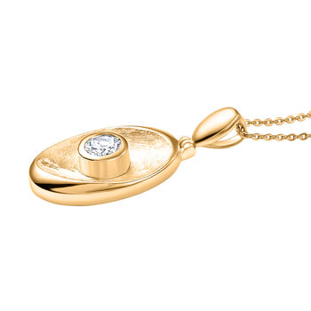 Moissanit Anh&auml;nger mit 50cm Kette - 0,43 ct.
