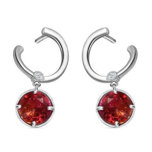 Sunset Triplett Quarz und Zirkon Ohrringe - 4,68 ct. image number 0
