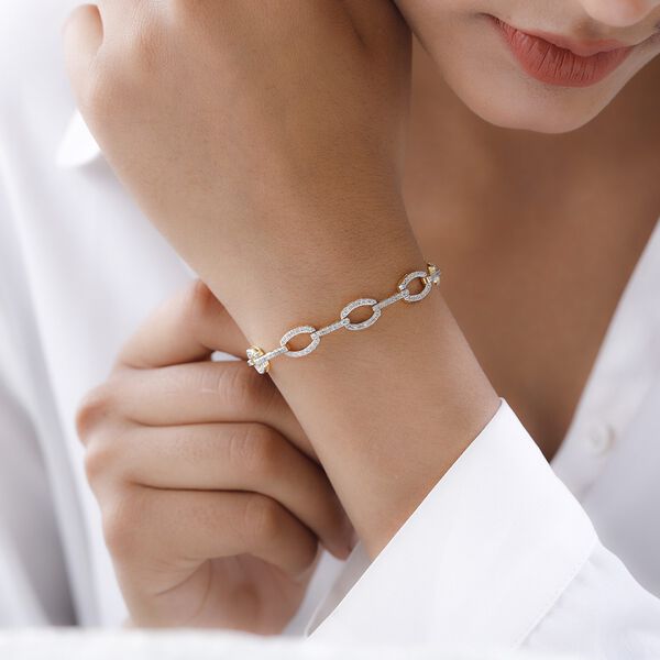 Wei&szlig;es Diamant-Armband, 19 cm - 1 ct. image number 3