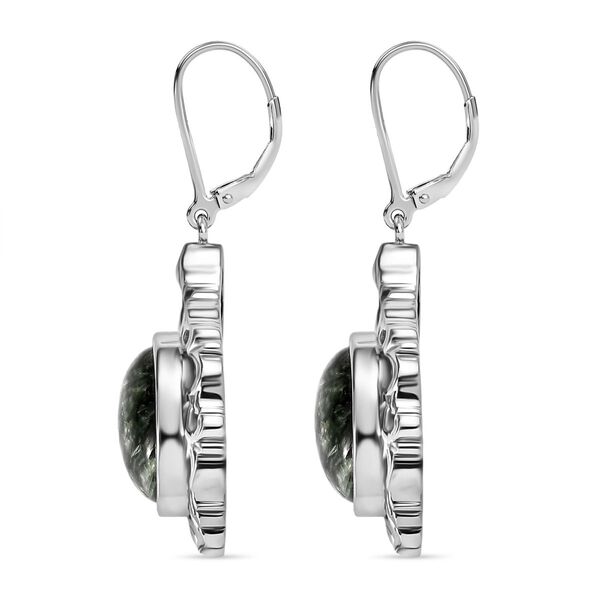 Sibirischer Seraphinite Ohrringe Edelstahl ca. 9,55 ct. image number 4