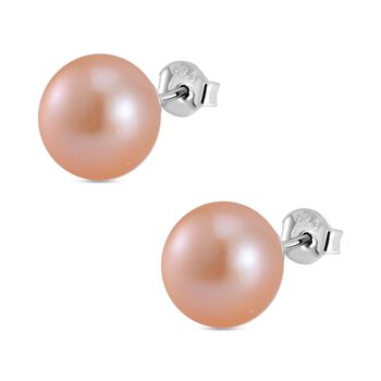 Pfirsich Edison Perle Ohrringe