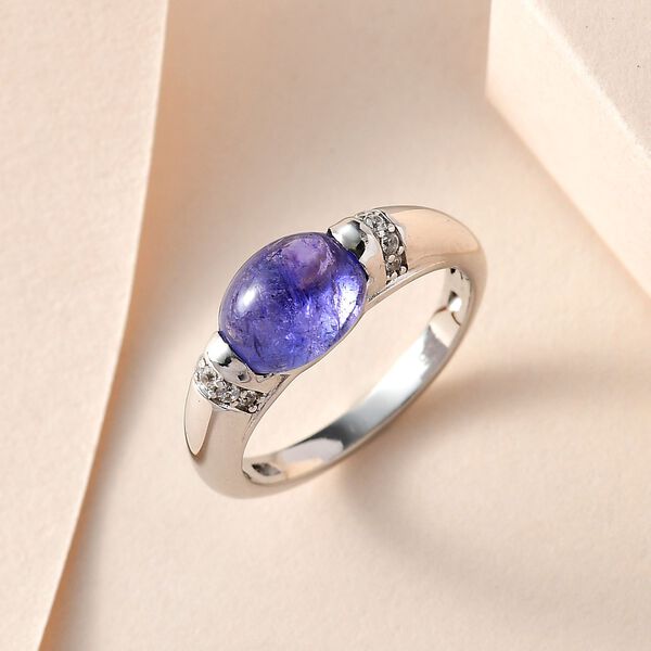Tansanit und Zirkon Ring - 2,50 ct. image number 2