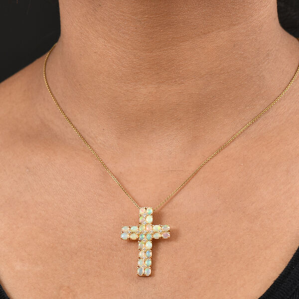 D'Joy AA nat&uuml;rlicher, &auml;thiopischer Welo Opal und Zirkon Anh&auml;nger - 2,88 ct. image number 3