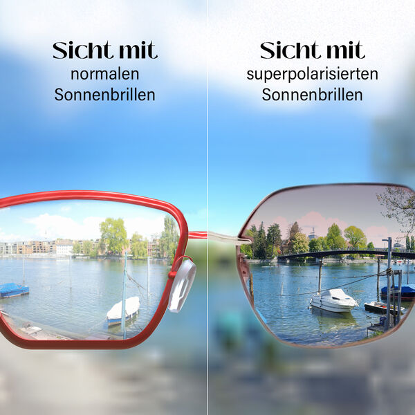 Sole und Luce - Swiss Eyewear - Transparente Polarisierende Sonnenbrille mit Farbverlauf in Braun-Rosa image number 3