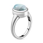 Larimar-Ring, 925 Silber platiniert  ca. 3,06 ct image number 4