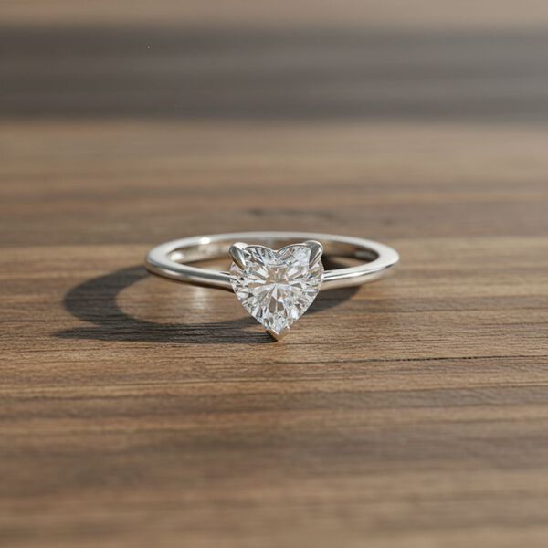 LUXURIANT IGI zertifizierter D/IF Labor Herz Diamant Ring in 950 Platin - 1,03 ct. image number 1