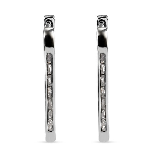 Diamant-Creolen in Silber image number 0