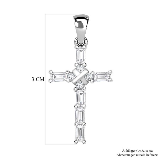 Lustro Stella Weißer Zirkonia Anhänger 925 Silber rhodiniert image number 5