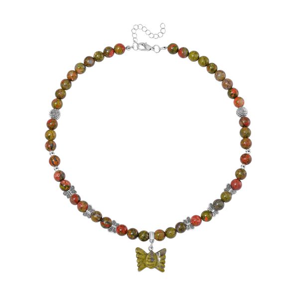 Unakite Halskette, 45 cm - 235 ct. image number 3