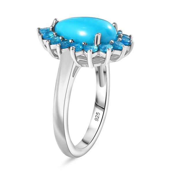 AA Sleeping Beauty Türkis und Neon Apatit Ring - 4,09 ct. image number 5