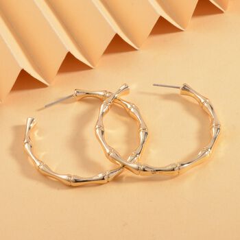 Bambus Design Ohrh&auml;nger, ca. 10,00g, goldfarben