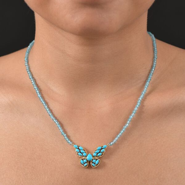 D&rsquo;Joy Sleeping Beauty T&uuml;rkis und Apatit Halskette, 45 cm - 34,14 ct. image number 3