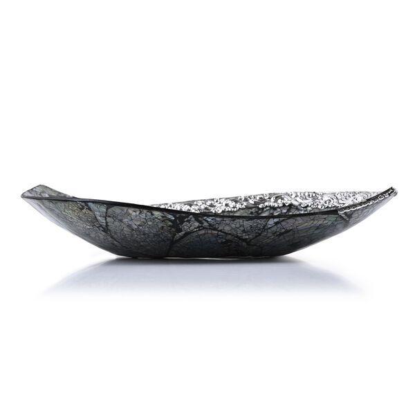 D'Joy Royal Bali- Abalone Muschel blattf&ouml;rmige Dekoschale, 925 Silber, 23x16x4cm image number 4