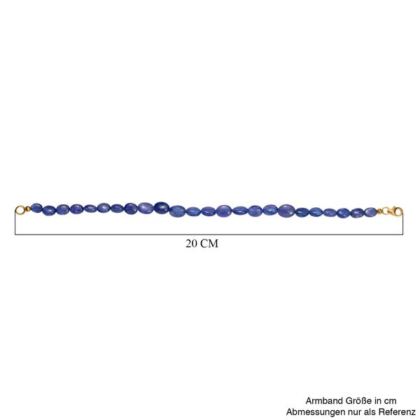 AAA Tansanit 45cm Halskette und 19cm Armband in 585 Gold image number 12