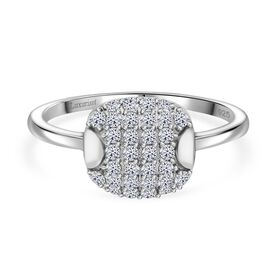 Lab Grown Diamant SI Ring 925 Silber rhodiniert (Größe 18.00) ca. 0,51 ct