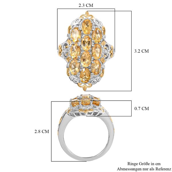 Citrin Ring Messing (Gr&ouml;&szlig;e 18.00) ca. 4,67 ct image number 7