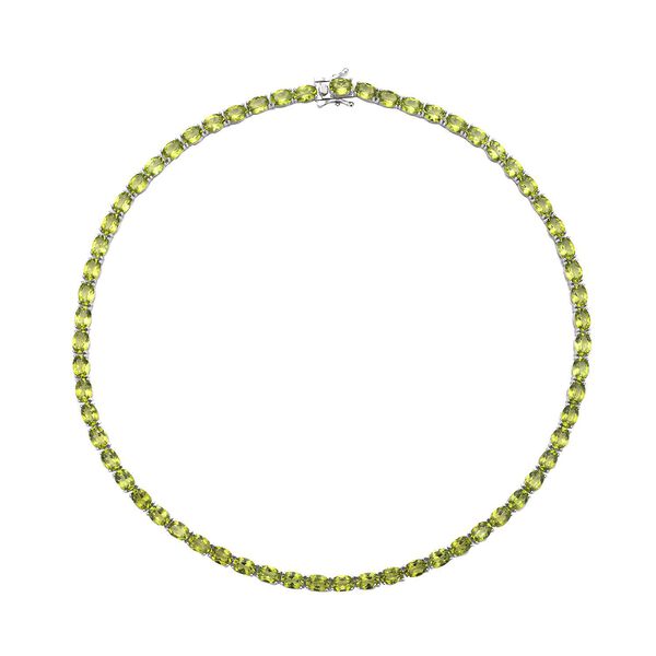 Zierlicher Peridot-Eternity-Choker-Halskette- 53,67 ct. image number 0