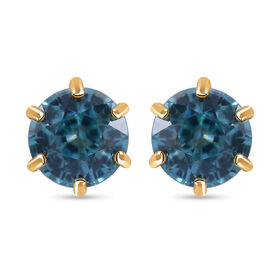 AAA Ratnakiri blaue Zirkon-Ohrringe - 2 ct.
