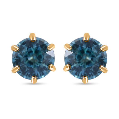 AAA Ratnakiri blaue Zirkon-Ohrringe - 2 ct. image number 0