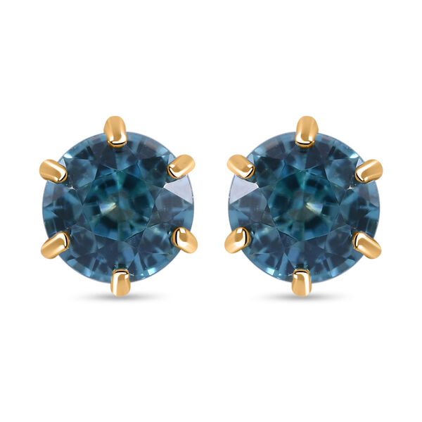 AAA Ratnakiri blaue Zirkon-Ohrringe - 2 ct. image number 0