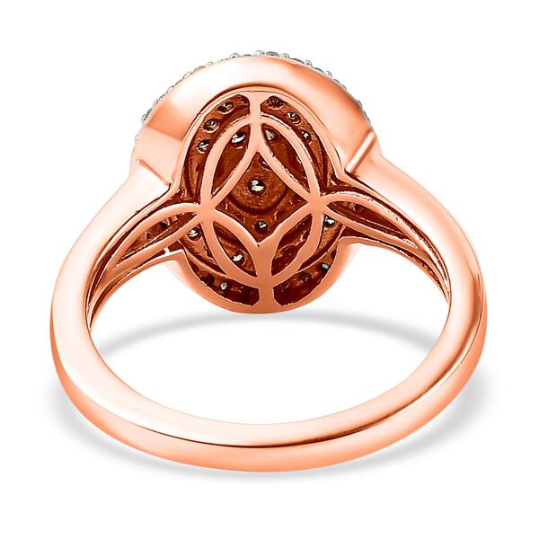 Nat&uuml;rlicher Champagner Diamant-Ring, 925 Silber Ros&eacute;gold Vermeil  ca. 0,75 ct image number 5