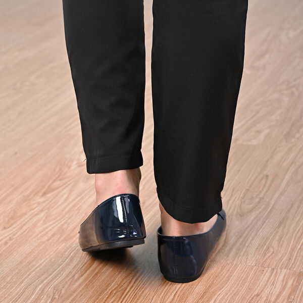 LA MAREY - Damen Mokassins, Schlangenhautmuster, Gr&ouml;&szlig;e 39, Dunkelblau image number 3