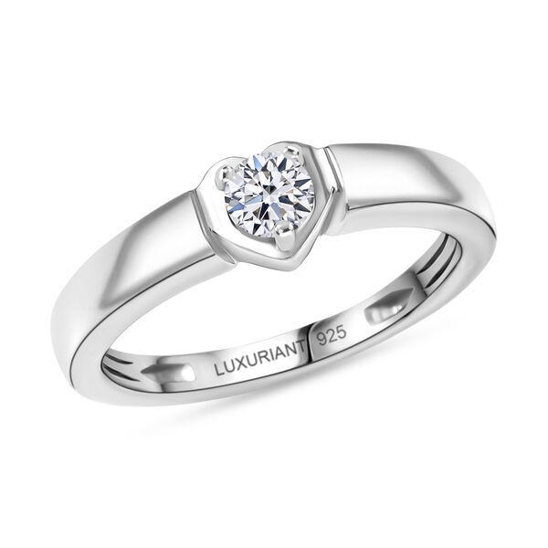 LUXURIANT SI-GH Labor Diamant Ring, 925 Silber rhodiniert - 0,20 ct. image number 3
