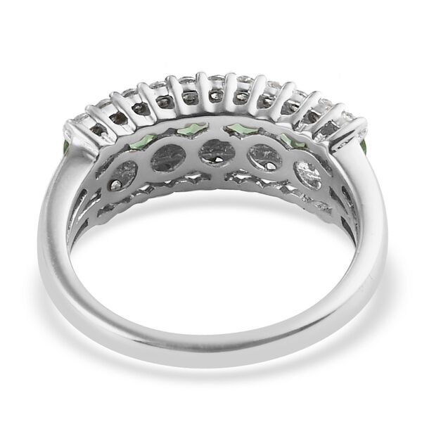 Tsavorite Granat Ring 925 Silber Platin-&Uuml;berzug image number 5