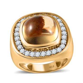 AA Citrin und Zirkon Ring - 8,89 ct.