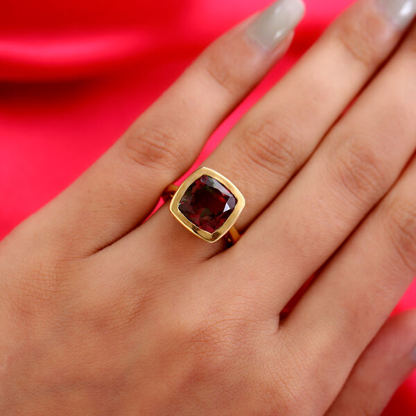 Wassermelonen-Quarz-Triplett 925 Silber 585 Vergoldet image number 3