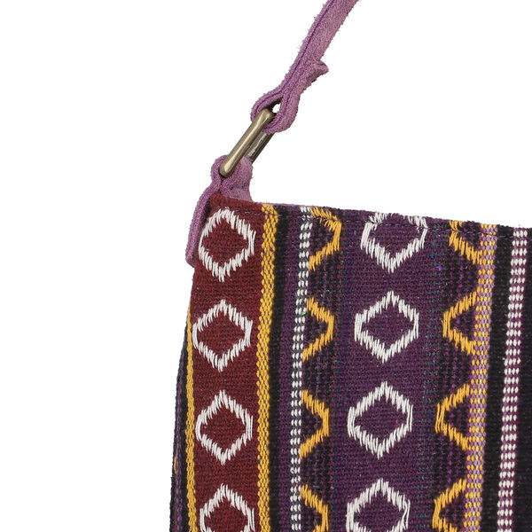 100% Echtleder Umh&auml;ngetasche, lila image number 7