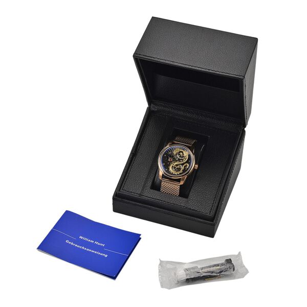 WILLIAM HUNT LIMITIERTE EDITION - Drachen Uhr Seiko Automatik Uhrwerk, 21 Jeweils, Saphir Mineralglas, 5 ATM Wasserdicht, Edelstahl image number 9