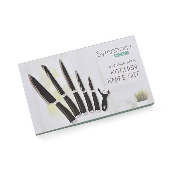 6er-Set K&uuml;chenmesser, Schwarz image number 1