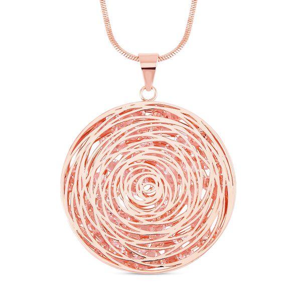 Glitzernder Designer-Kristall-Anhänger mit 73cm Kette in Roségoldton image number 0