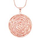 Glitzernde Designer Kristall Anhänger mit Kette, roséfarben