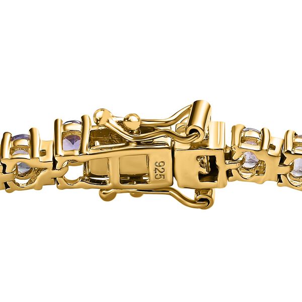 Tansanit, Weißer Topas Armband ca. 20 cm 925 Silber vergoldet ca. 7.43 ct image number 3