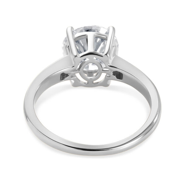 VS Moissanit Ring 925 Silber Platiniert (Gr&ouml;&szlig;e 19.00) ca. 2,06 ct image number 4