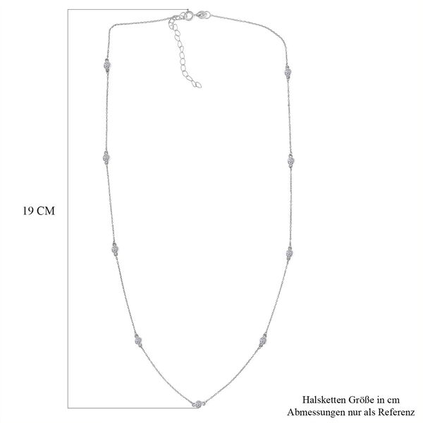 LUXURIANT DIAMOND - Lab Grown Diamant SI-GH SGL zertifiziert Halskette ca. 45 cm + 5 cm Extender, 925 Silber rhodiniert ca. 0.50 ct image number 5