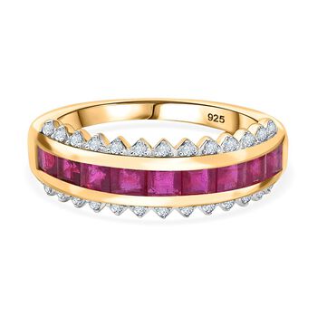 Afrikanischer Rubin und Moissanit Ring - 2,6 ct.